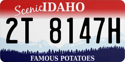 ID license plate 2T8147H