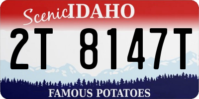 ID license plate 2T8147T