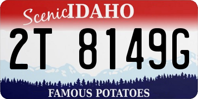 ID license plate 2T8149G