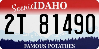ID license plate 2T8149O