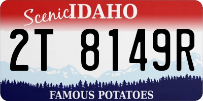 ID license plate 2T8149R