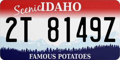 ID license plate 2T8149Z