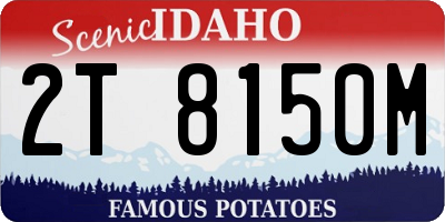 ID license plate 2T8150M