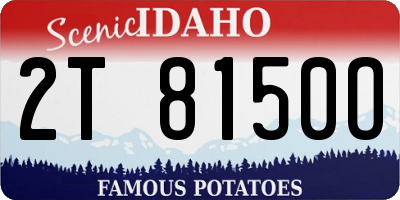 ID license plate 2T8150O