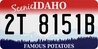 ID license plate 2T8151B