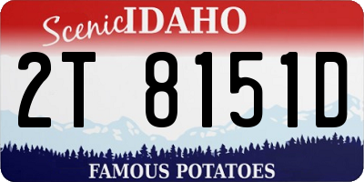ID license plate 2T8151D