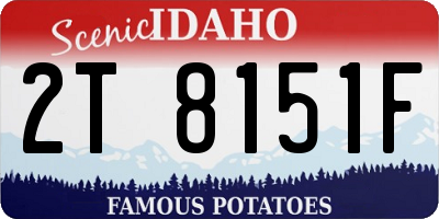 ID license plate 2T8151F