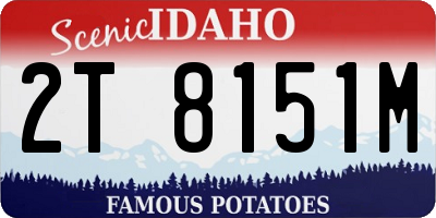 ID license plate 2T8151M