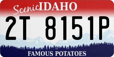 ID license plate 2T8151P