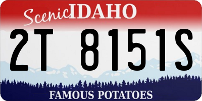 ID license plate 2T8151S