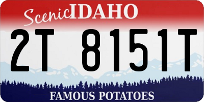 ID license plate 2T8151T