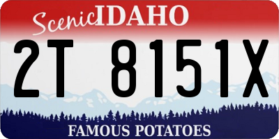 ID license plate 2T8151X