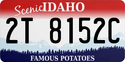 ID license plate 2T8152C