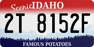 ID license plate 2T8152F