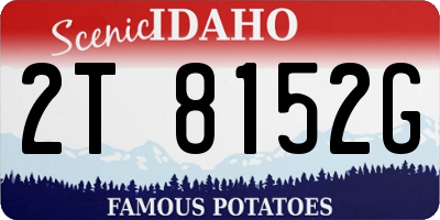 ID license plate 2T8152G