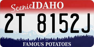 ID license plate 2T8152J