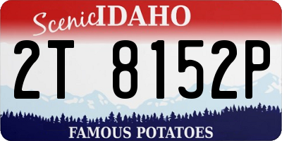 ID license plate 2T8152P