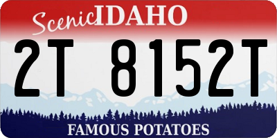ID license plate 2T8152T
