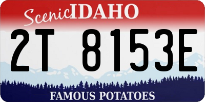 ID license plate 2T8153E