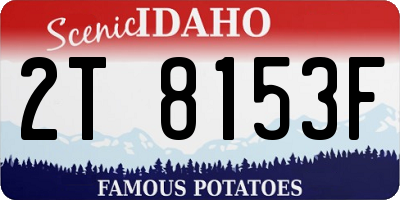 ID license plate 2T8153F
