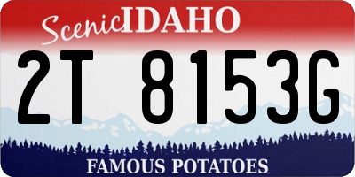 ID license plate 2T8153G