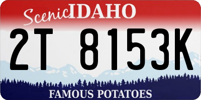ID license plate 2T8153K