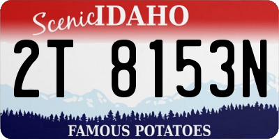 ID license plate 2T8153N