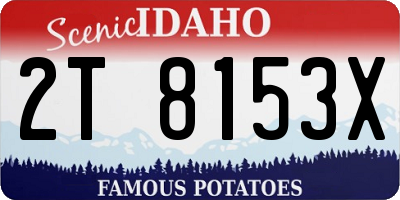 ID license plate 2T8153X