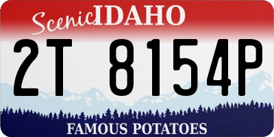 ID license plate 2T8154P