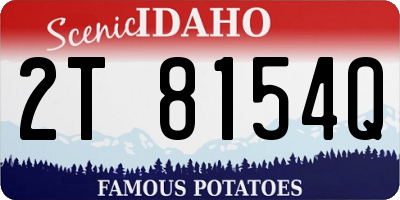 ID license plate 2T8154Q