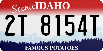 ID license plate 2T8154T