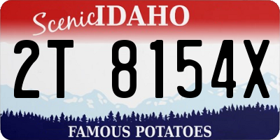 ID license plate 2T8154X