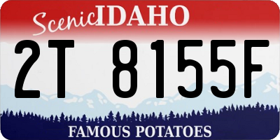 ID license plate 2T8155F