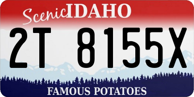 ID license plate 2T8155X