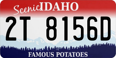 ID license plate 2T8156D