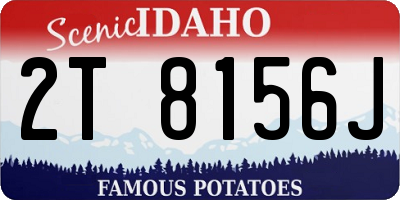 ID license plate 2T8156J