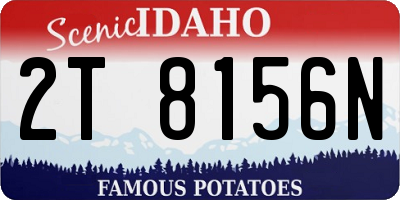 ID license plate 2T8156N