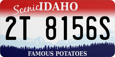 ID license plate 2T8156S