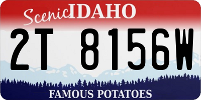 ID license plate 2T8156W