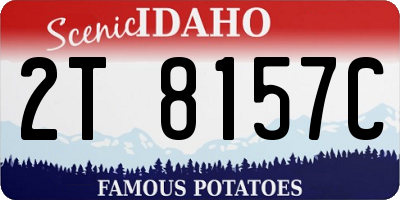 ID license plate 2T8157C