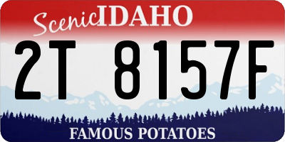 ID license plate 2T8157F