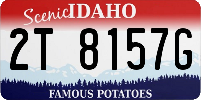 ID license plate 2T8157G