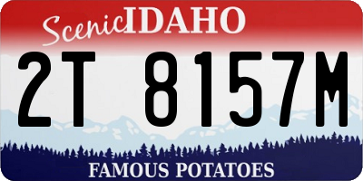 ID license plate 2T8157M