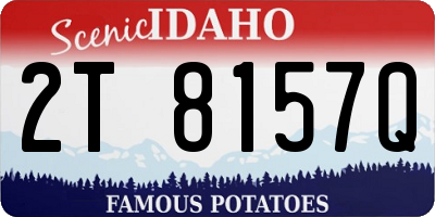 ID license plate 2T8157Q