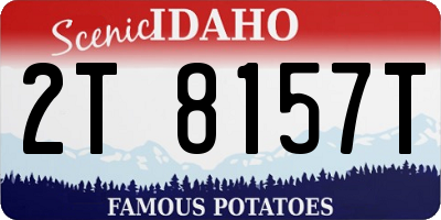 ID license plate 2T8157T