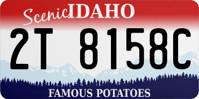 ID license plate 2T8158C