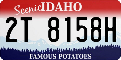 ID license plate 2T8158H
