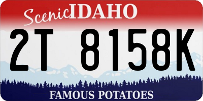 ID license plate 2T8158K