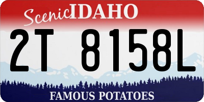 ID license plate 2T8158L