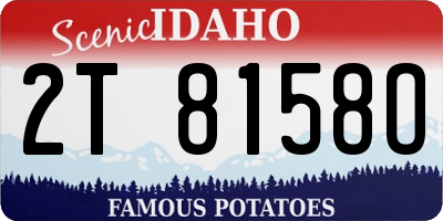 ID license plate 2T8158O